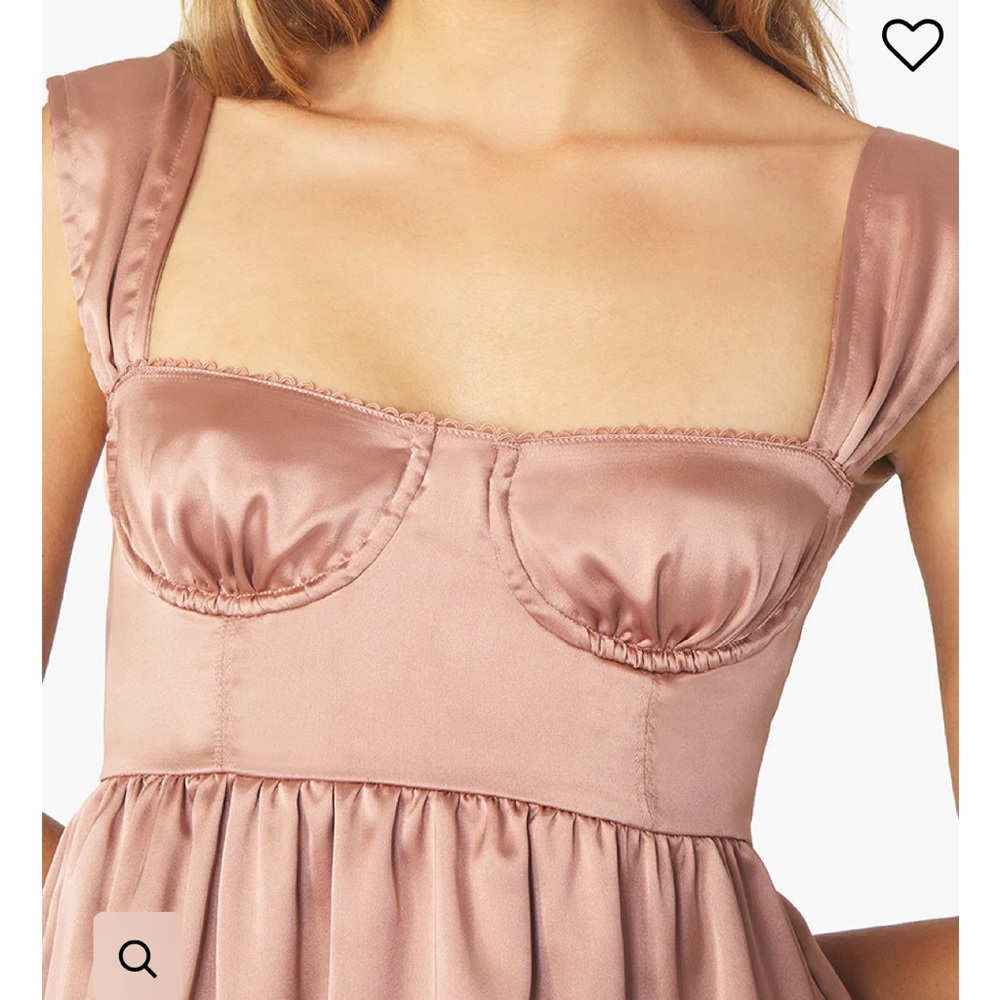 Corset High Low Satin Charmeuse Maxi Dress